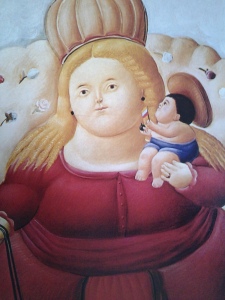 Virgin and Child. Oil on Canvas. Uruguay, 20th Century.