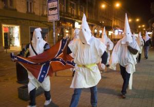 ku klux klan with flag